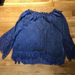 ITALIAN off the shoulder blouse